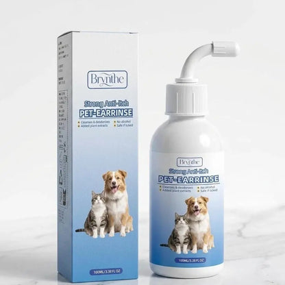Gentle Pet Ear Cleanser | Odorless Hygiene Solution for Dogs and Cats