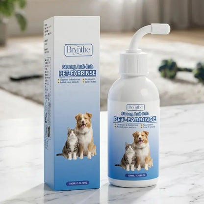Gentle Pet Ear Cleanser | Odorless Hygiene Solution for Dogs and Cats