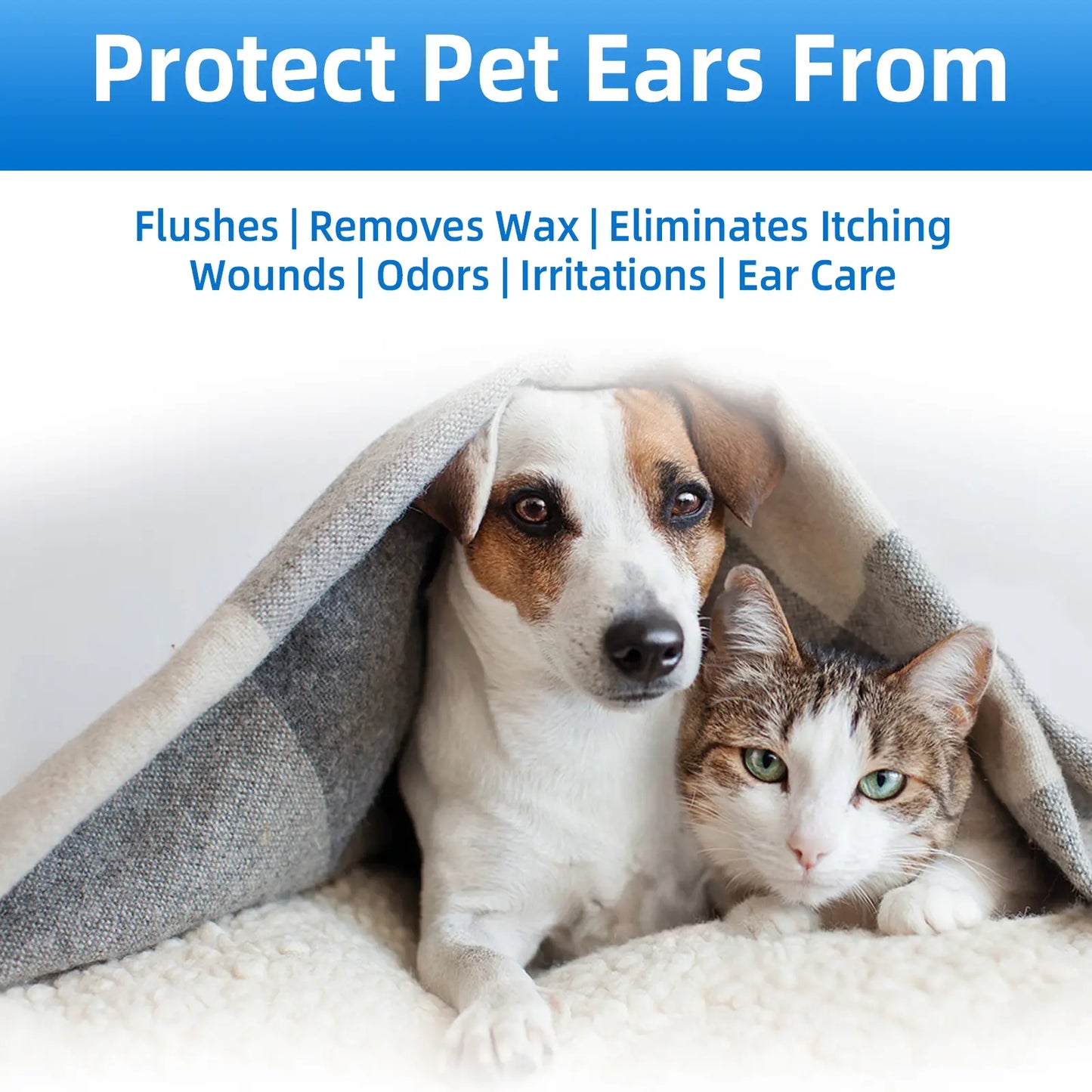 Gentle Pet Ear Cleanser | Odorless Hygiene Solution for Dogs and Cats