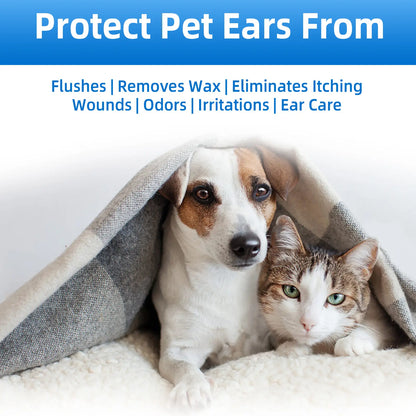 Gentle Pet Ear Cleanser | Odorless Hygiene Solution for Dogs and Cats