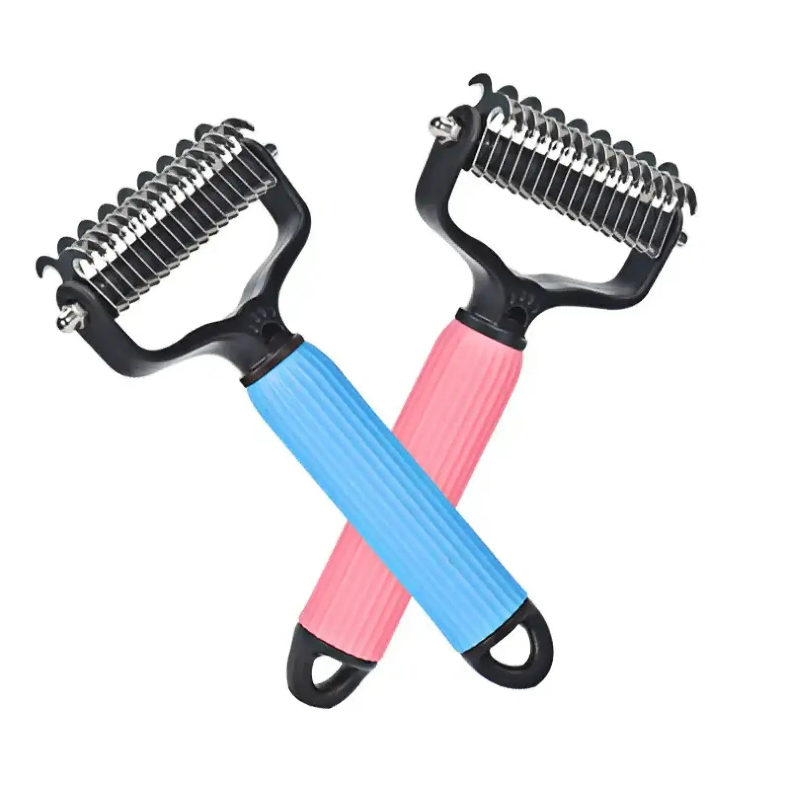 Professional Stainless Steel Double-Sided Dog Grooming Comb with Mat-Tamer Teeth for Effective Detangling and Coat Maintenance