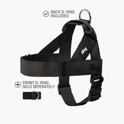 Dog Friendly Co. Walking Harness - Easy-To-Fit No-Pull Design, Chafe-Resistant Lightweight Straps, Adjustable Straps for Perfect Fit - Secure Walks, All-Day Wear Comfort - Simple Clip for All Dogs