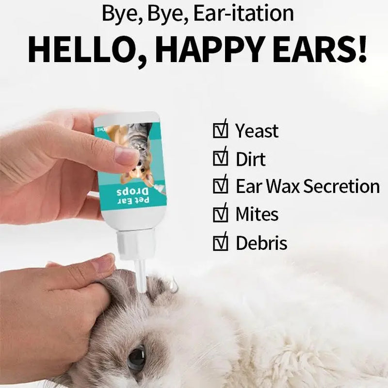 Pet Ear Wash Solution for Cats & Dogs — Ear Cleaning Liquid, Ear Drops, Ear Care