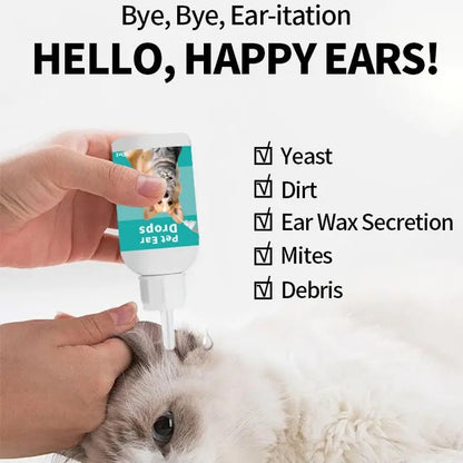 Pet Ear Wash Solution for Cats & Dogs — Ear Cleaning Liquid, Ear Drops, Ear Care