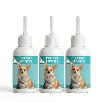 Pet Ear Wash Solution for Cats & Dogs — Ear Cleaning Liquid, Ear Drops, Ear Care