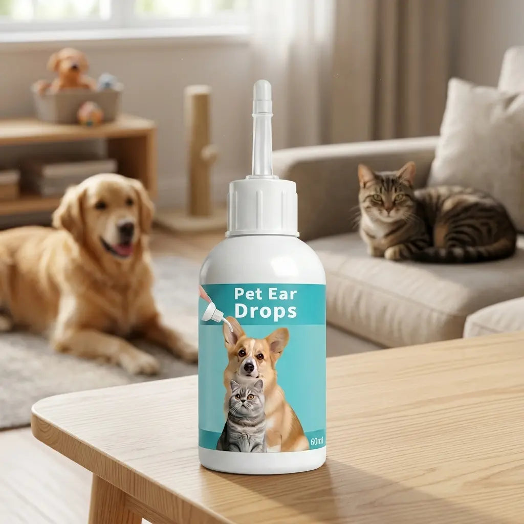 Pet Ear Wash Solution for Cats & Dogs — Ear Cleaning Liquid, Ear Drops, Ear Care