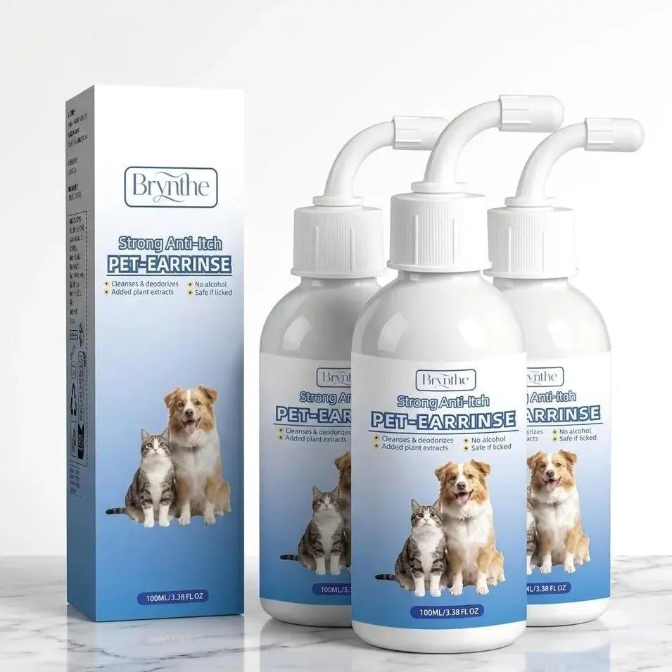 Gentle Pet Ear Cleanser | Odorless Hygiene Solution for Dogs and Cats
