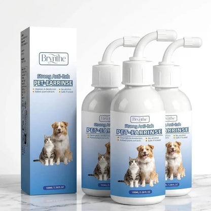 Gentle Pet Ear Cleanser | Odorless Hygiene Solution for Dogs and Cats